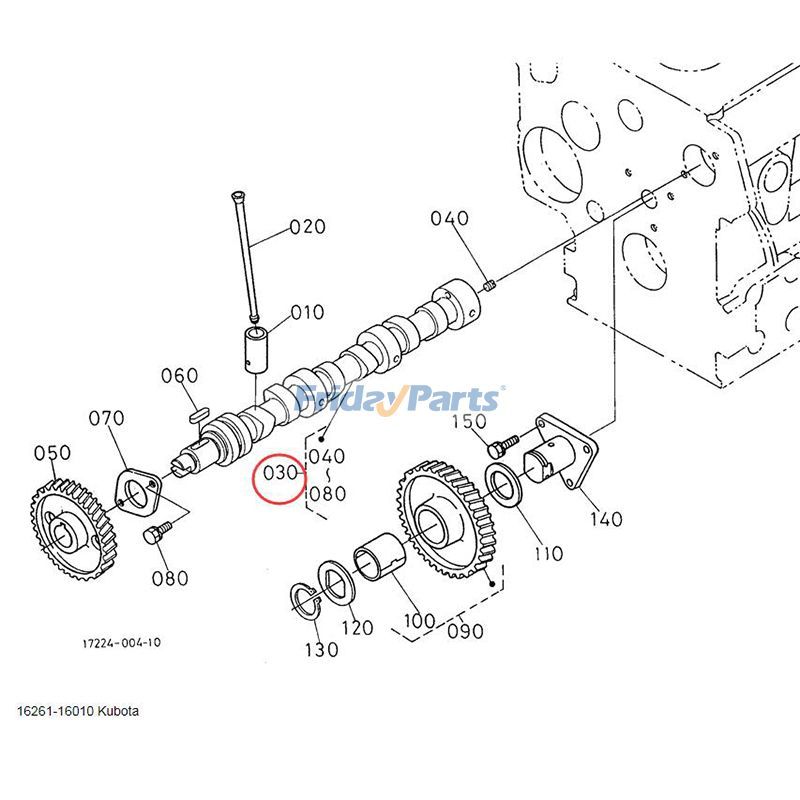 Arbre à cames pour Tracteur Pour KUBOTA