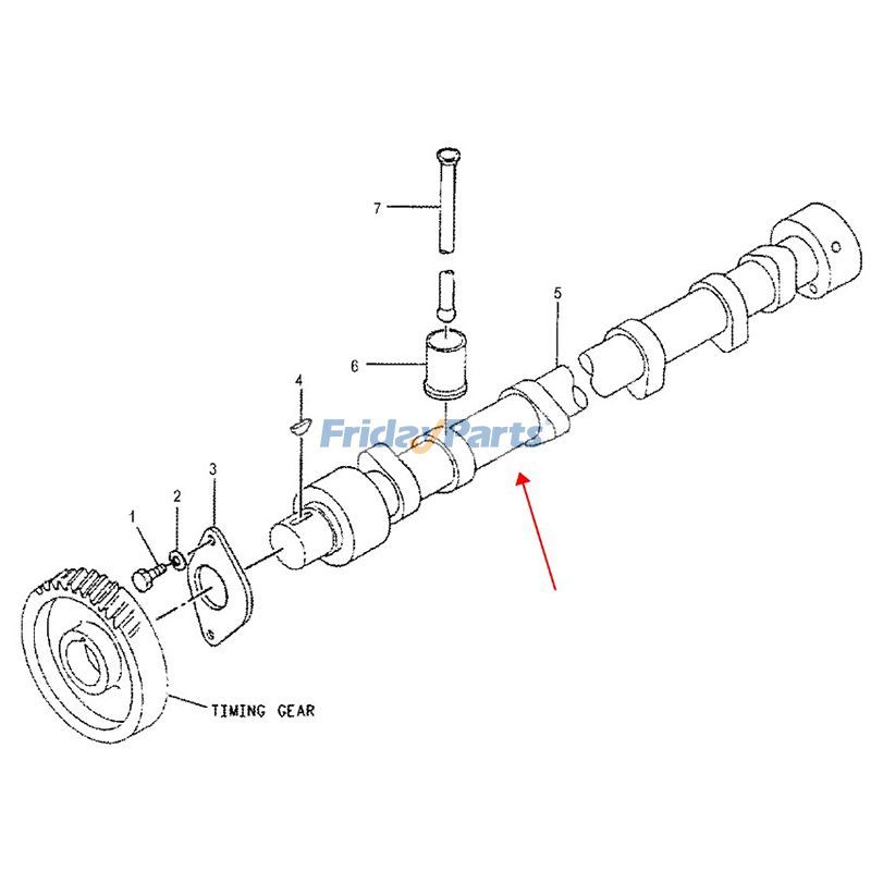 Arbre à cames arrière CAT 323Dpour Moteur,Pelle