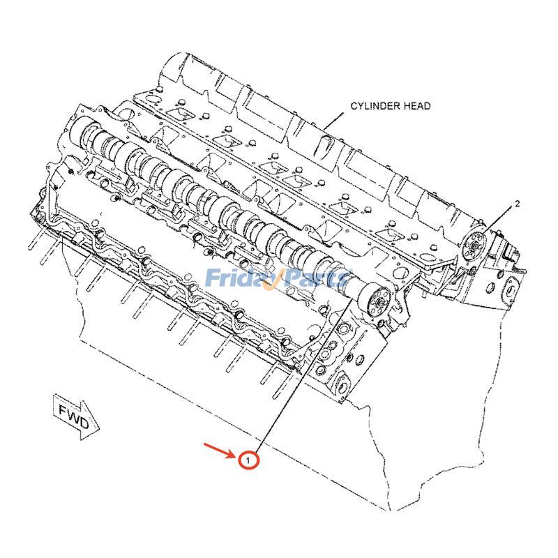 Arbre à camespour Bulldozer,Moteur,Chargeur,Camion Tout-Terrain,Tracteur