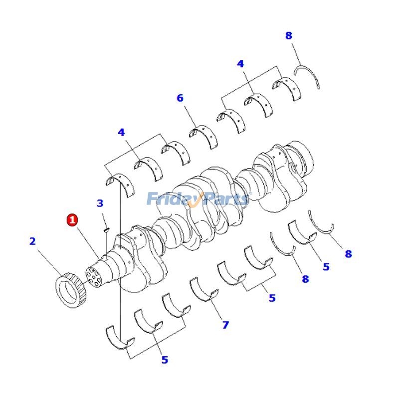 Camshaft for Dozer,Engine,Excavator,Loader,Off-Road Truck