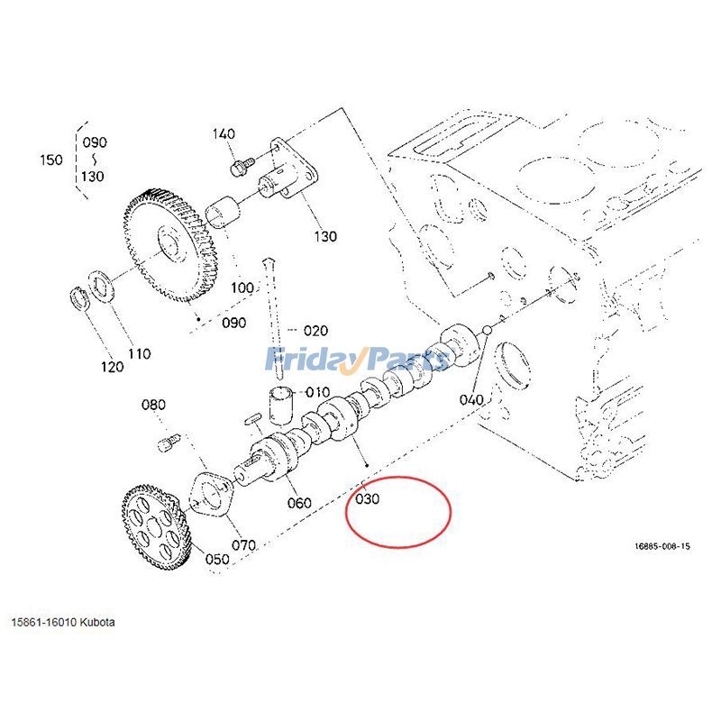 Camshaft Assembly for Engine,Excavator,Tractor