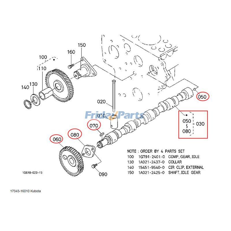 Tractor Camshaft Assembly