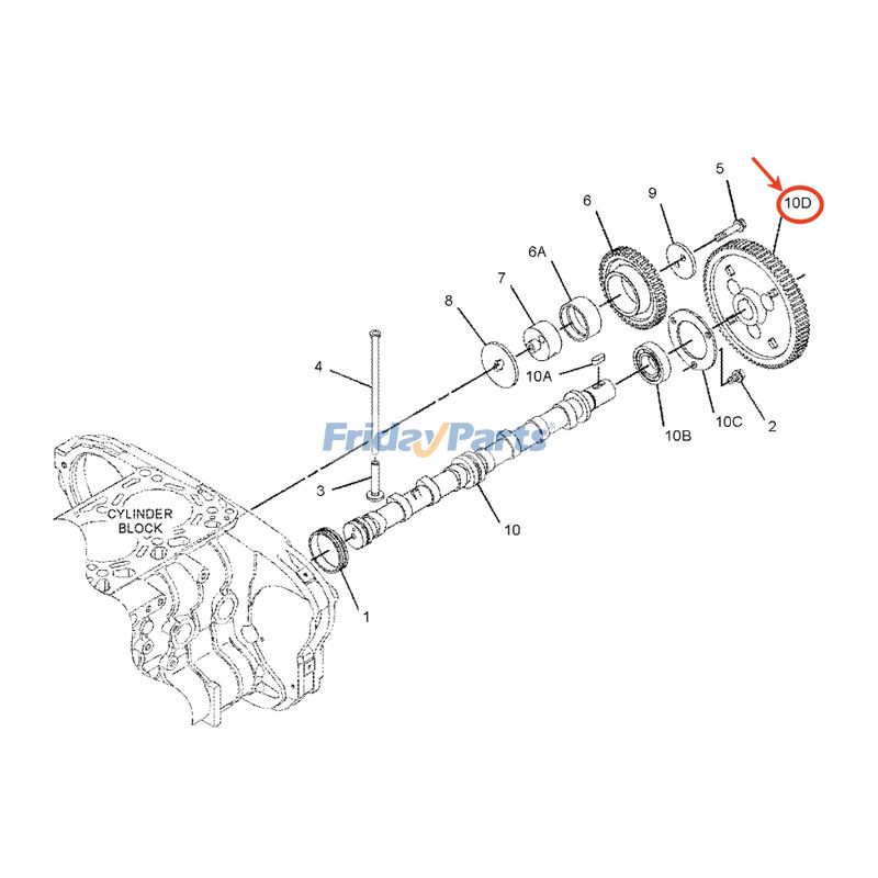 Camshaft Gear for Engine,Excavator,Loader,Tractor