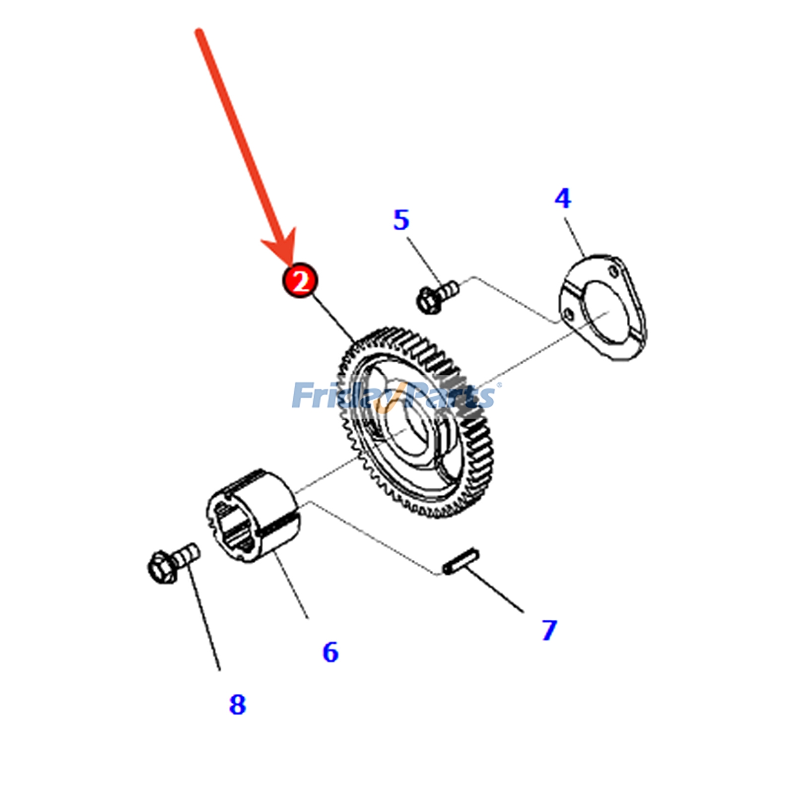Camshaft Gear  for Engine,Excavator,Forklift,Loader