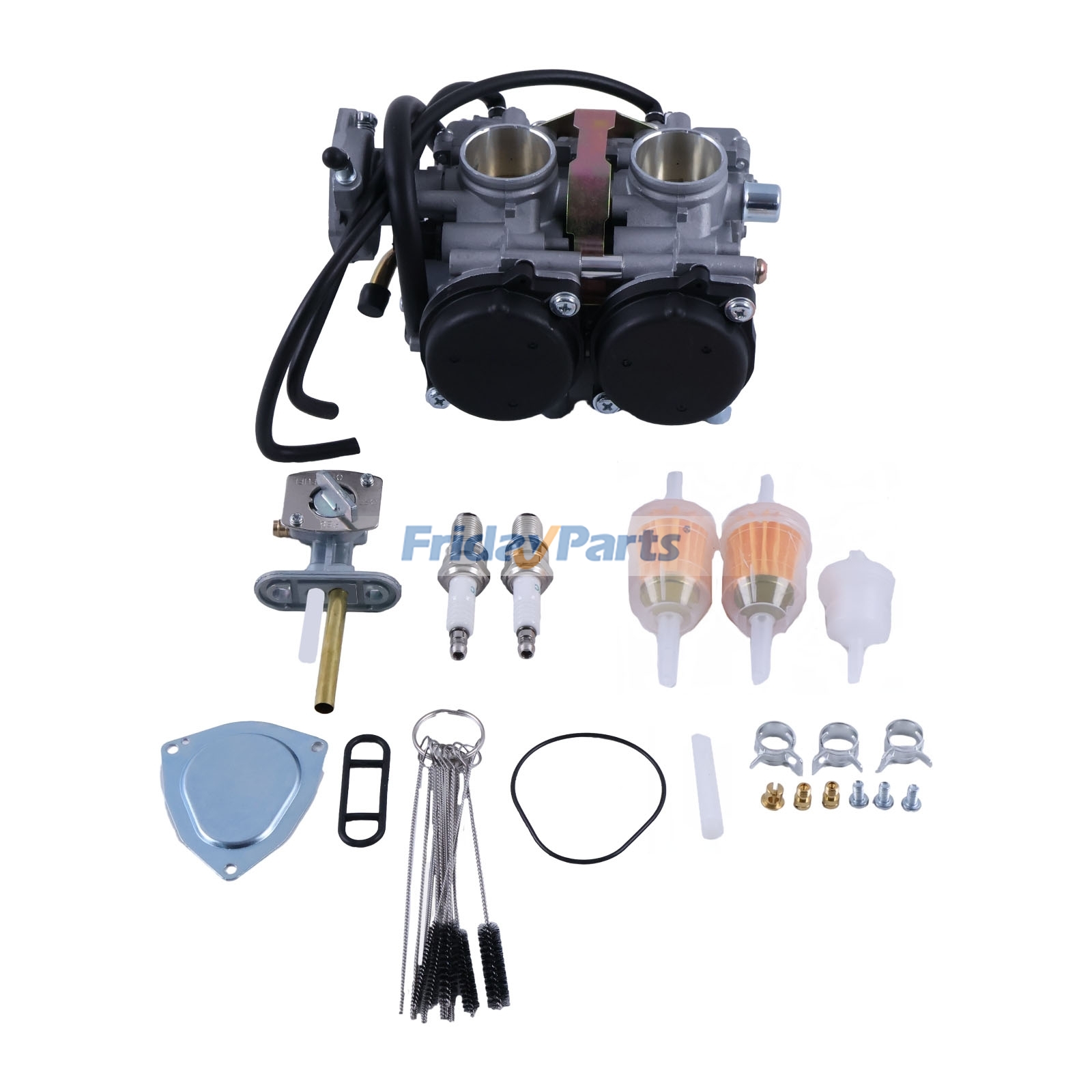 Carburador con filtro de aire y válvula de combustible, llave de purga 5LP-24500-01-00 para Yamaha Raptor 660, 660R y YFM660R (2001-2005) Para Yamaha