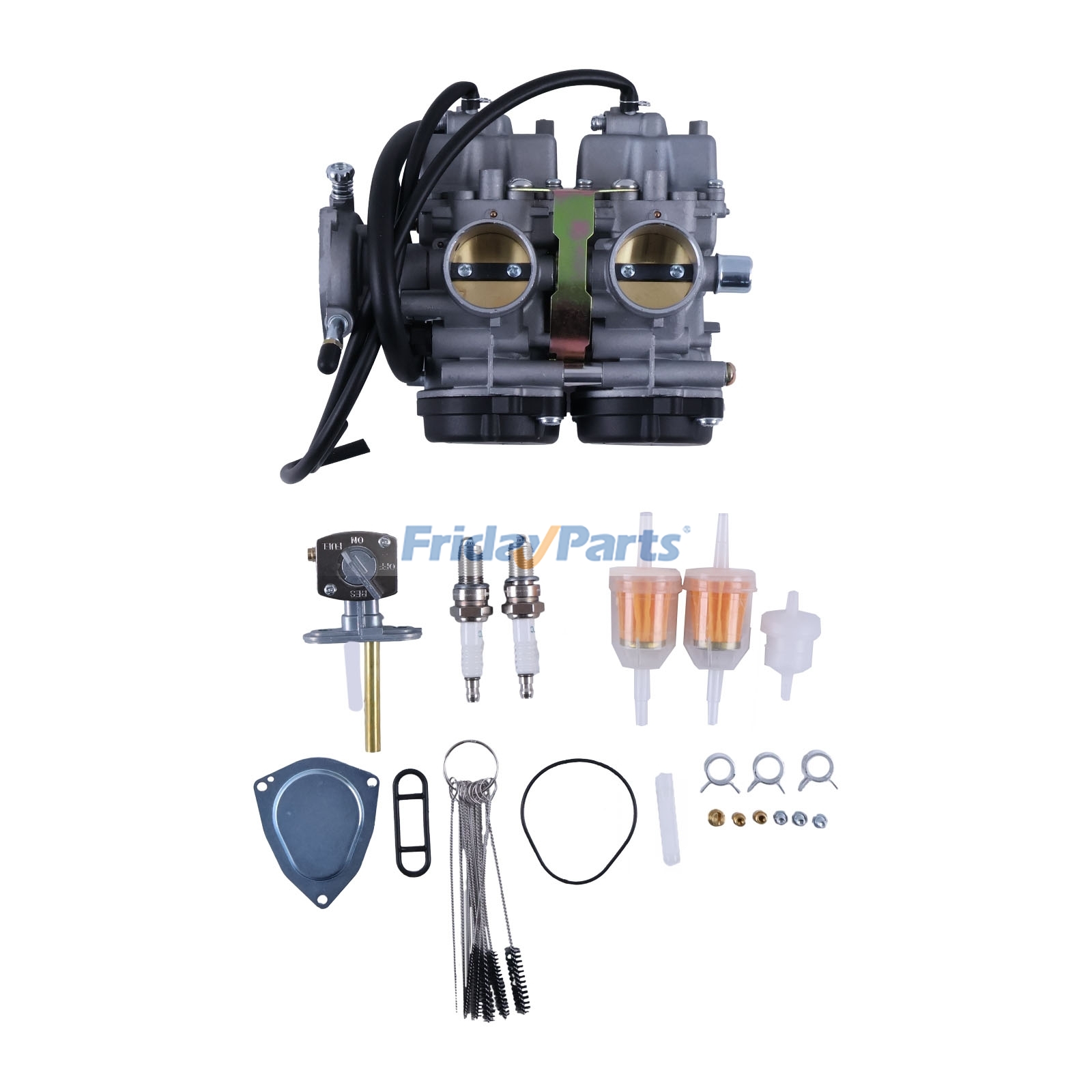 Carburador con filtro de aire y válvula de combustible, llave de purga 5LP-24500-01-00 para Yamaha Raptor 660, 660R y YFM660R (2001-2005) para ATV/UTV Para Yamaha FridayParts