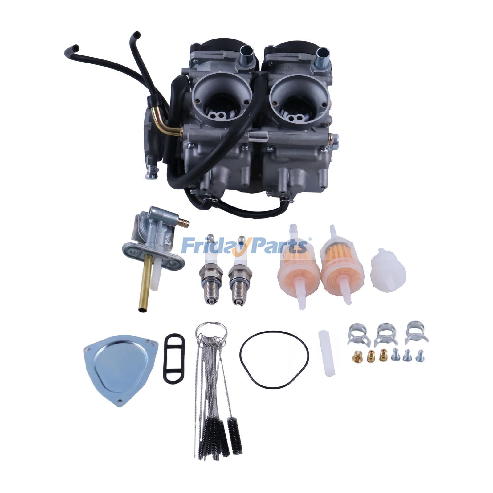 Carburador con filtro de aire y válvula de combustible, llave de purga 5LP-24500-01-00 para Yamaha Raptor 660, 660R y YFM660R (2001-2005)