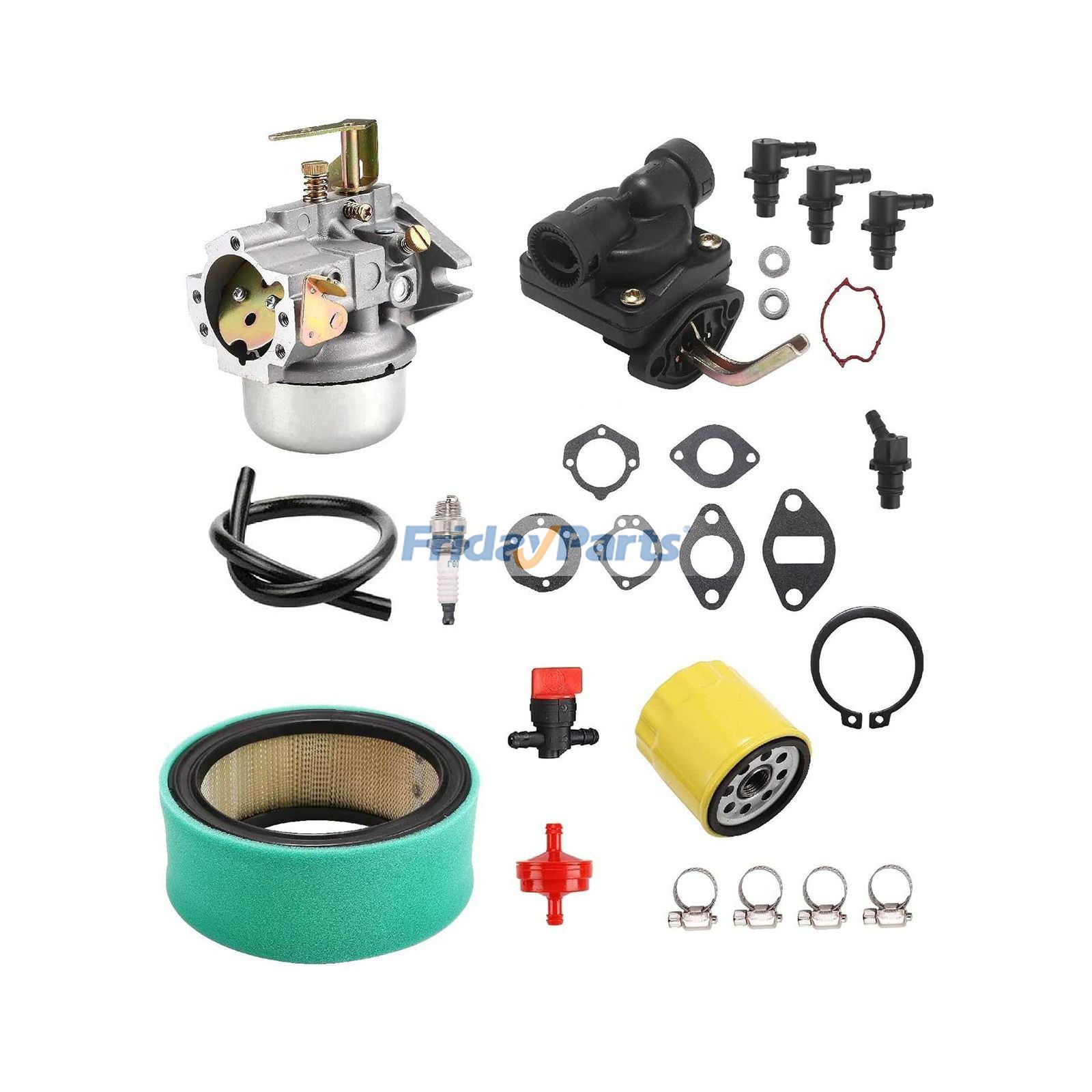 Carburetor Fuel Pump Air Filter Kit 47-853-23-S for Kohler Engine K241 K301 Magnum M10 M12