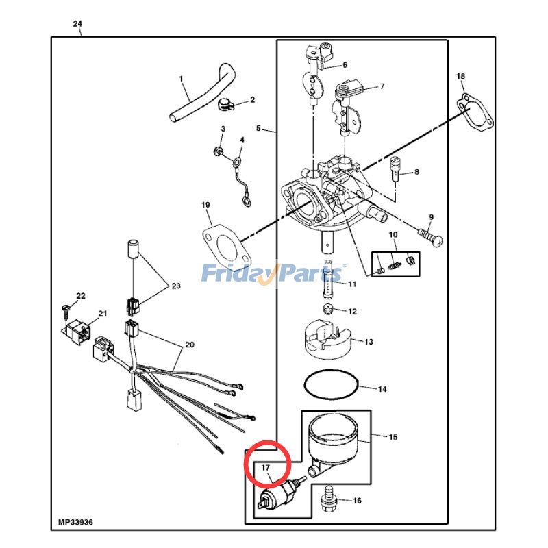  Carburetor Solenoid For JOHN DEERE