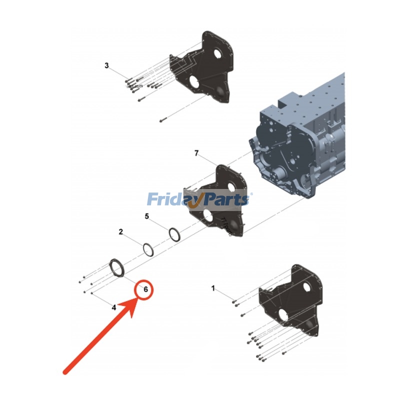 Carrier J941786 para motor Cummins 6TAA-8304, escavadeira CASE CX330, carregadeira 821C, trator MX230, MX240, MX275, MX285, MX305. para Motor,Escavadora ,Colheitadeira,Carregadora ,Trator