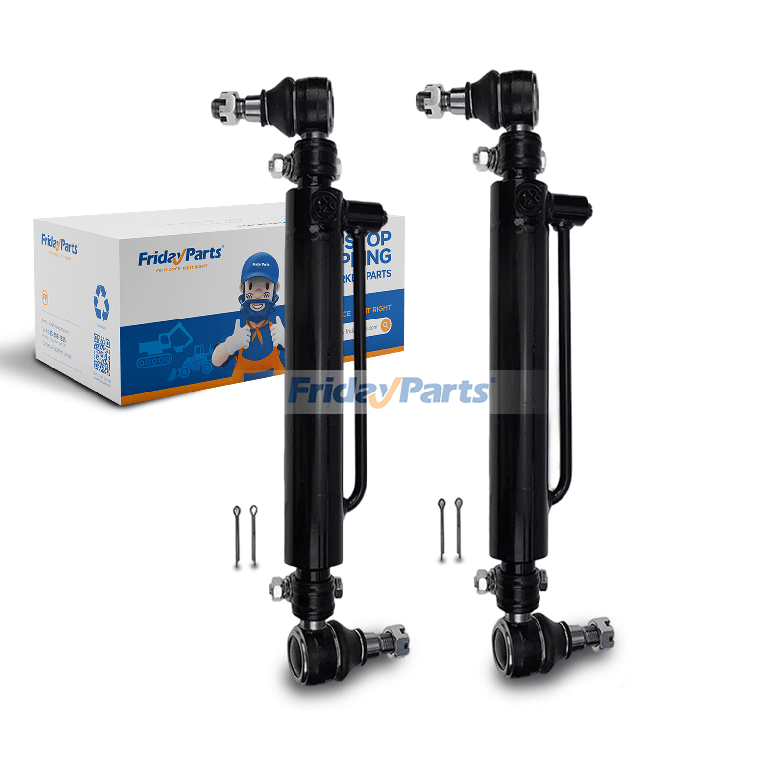 2 vérins de direction assistée 234447A1 A37859 D128454 pour chargeur CASE 2WD 4WD chariot élévateur bulldozer 480 580 584 585 586