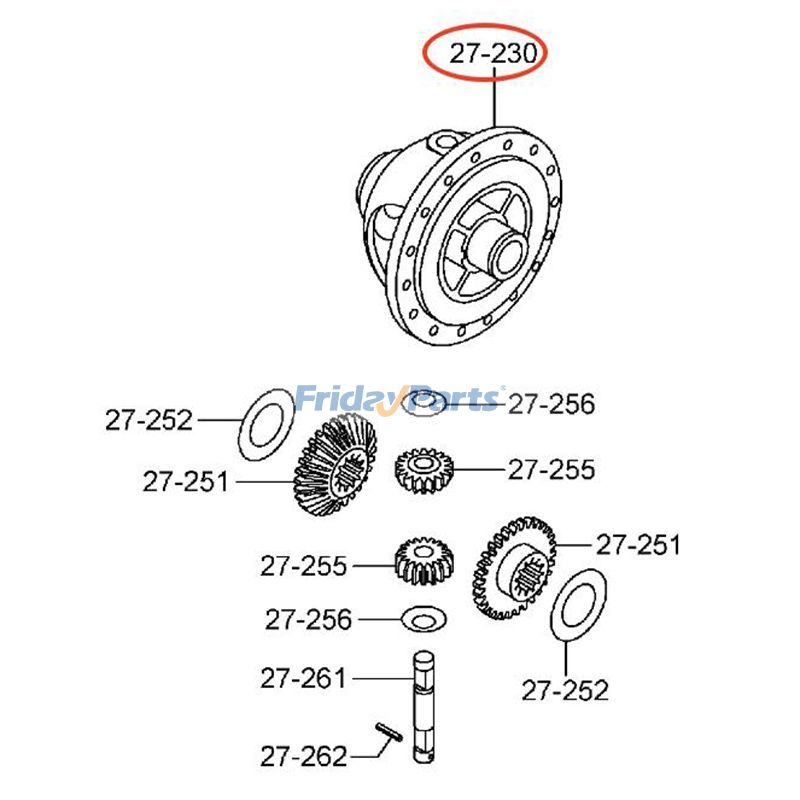 車両 ケースデファレンシャルギア