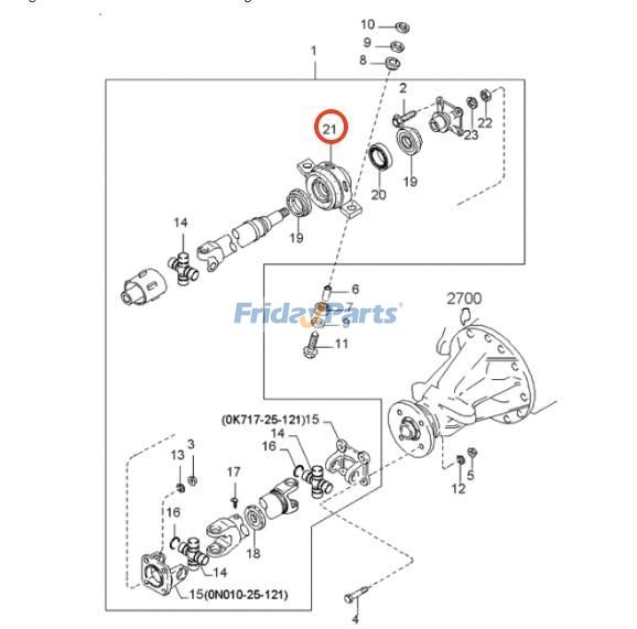 FridayParts Center Support Bearing