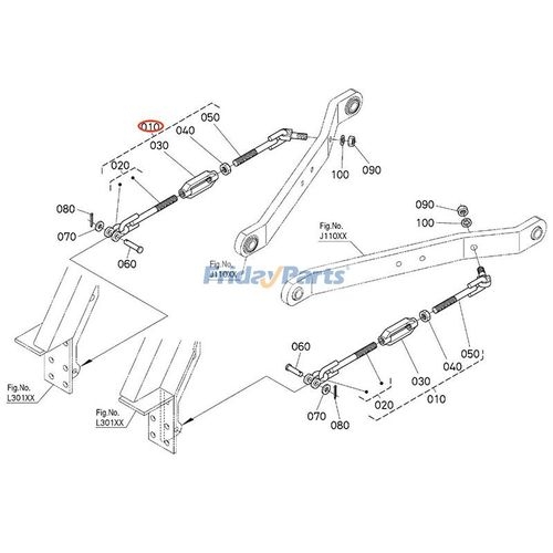 Check Chain Assembly TC620-39700 for Kubota Tractor L3301DT L3301F ...