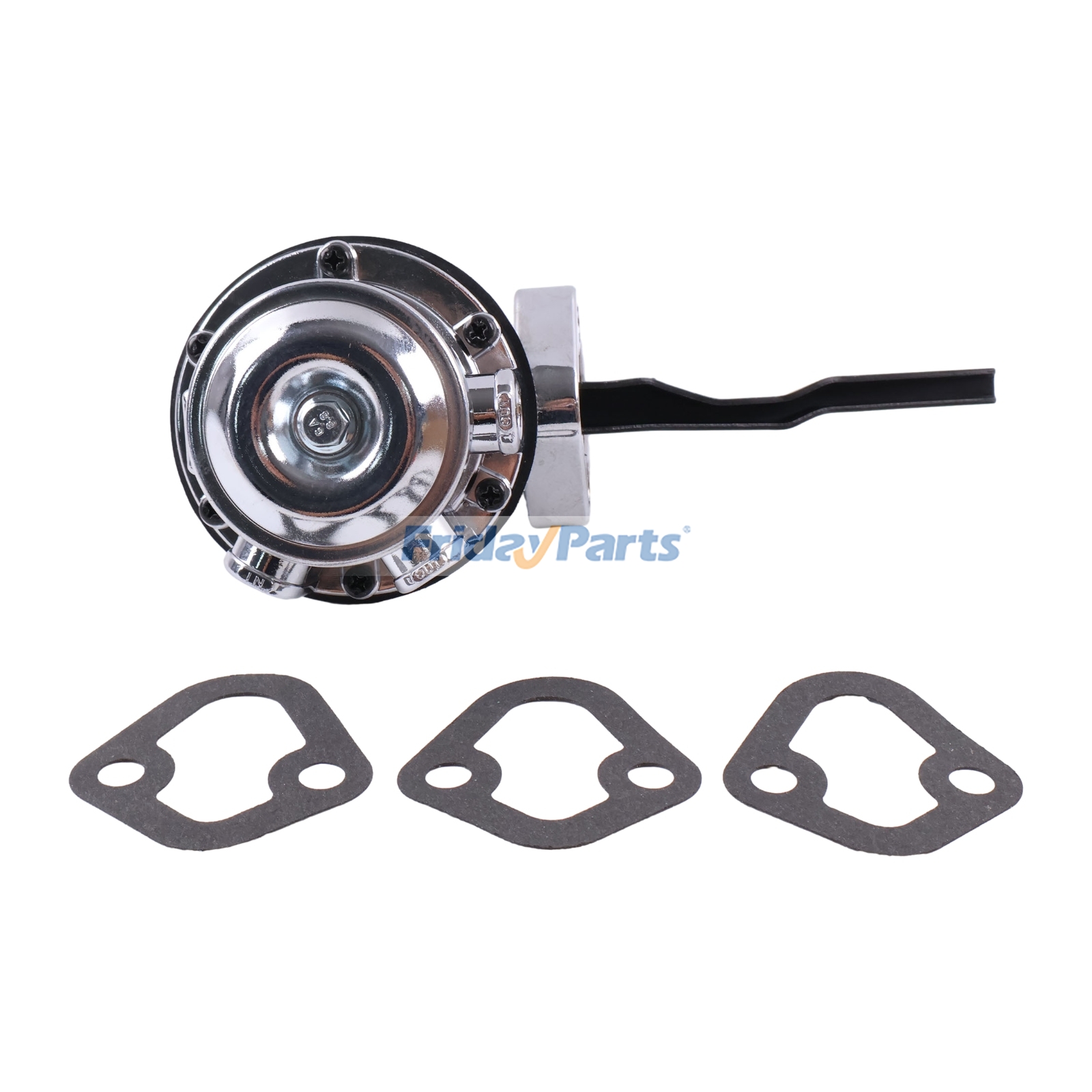 Bomba de combustible de alto volumen cromada JM1010C F53104C para Ford 429 460 8 PSI 80 GPH Flujo libre para Motor  FridayParts