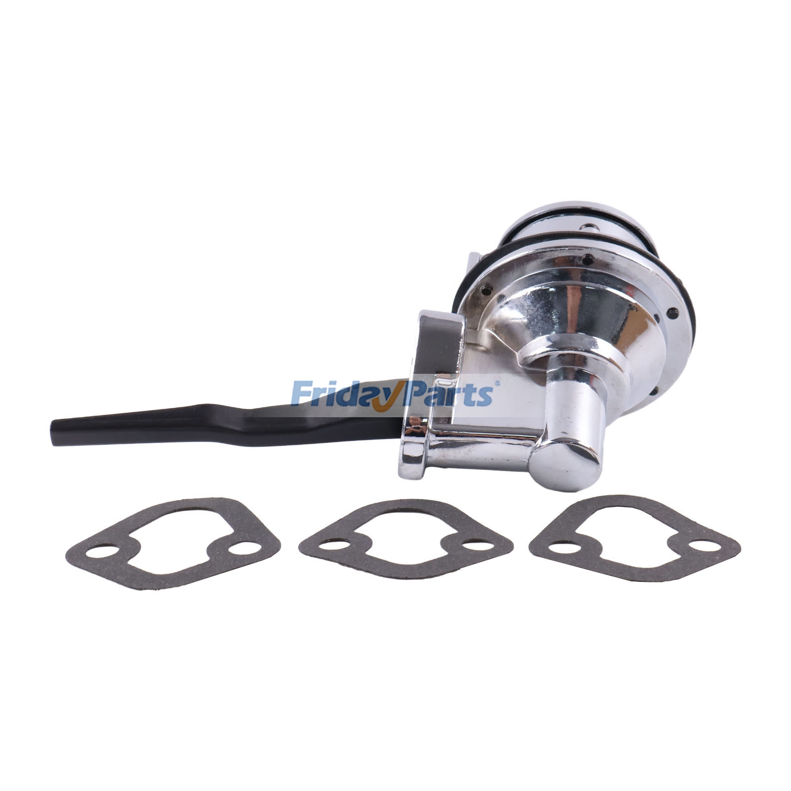 Bomba de combustible de alto volumen cromada JM1010C F53104C para Ford 429 460 8 PSI 80 GPH Flujo libre 