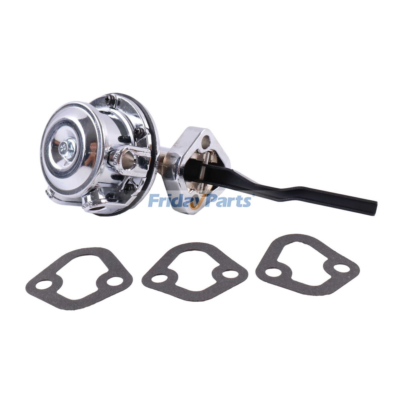 Bomba de combustible de alto volumen cromada JM1010C F53104C para Ford 429 460 8 PSI 80 GPH Flujo libre