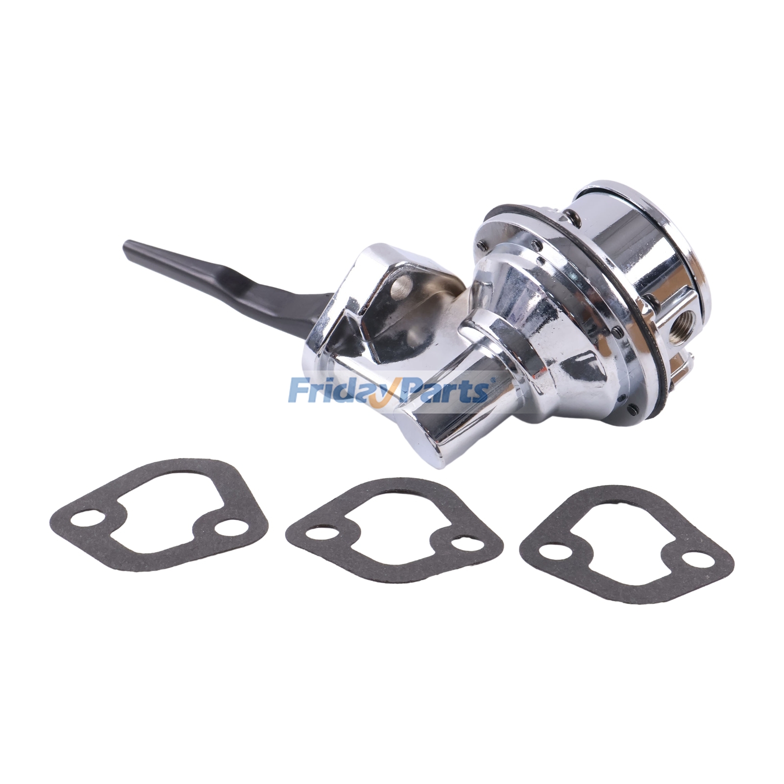 Bomba de combustible de alto volumen cromada JM1010C F53104C para Ford 429 460 8 PSI 80 GPH Flujo libre de FridayParts