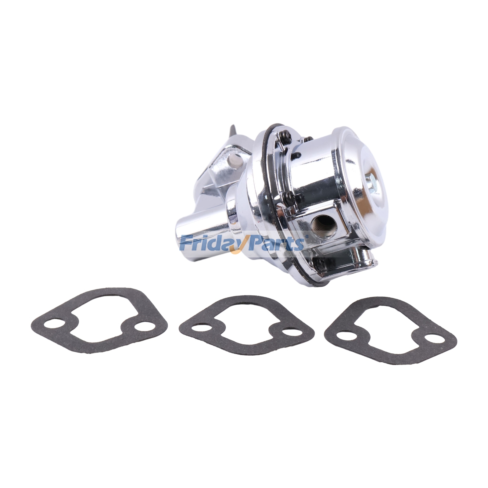 Bomba de combustible de alto volumen cromada JM1010C F53104C para Ford 429 460 8 PSI 80 GPH Flujo libre