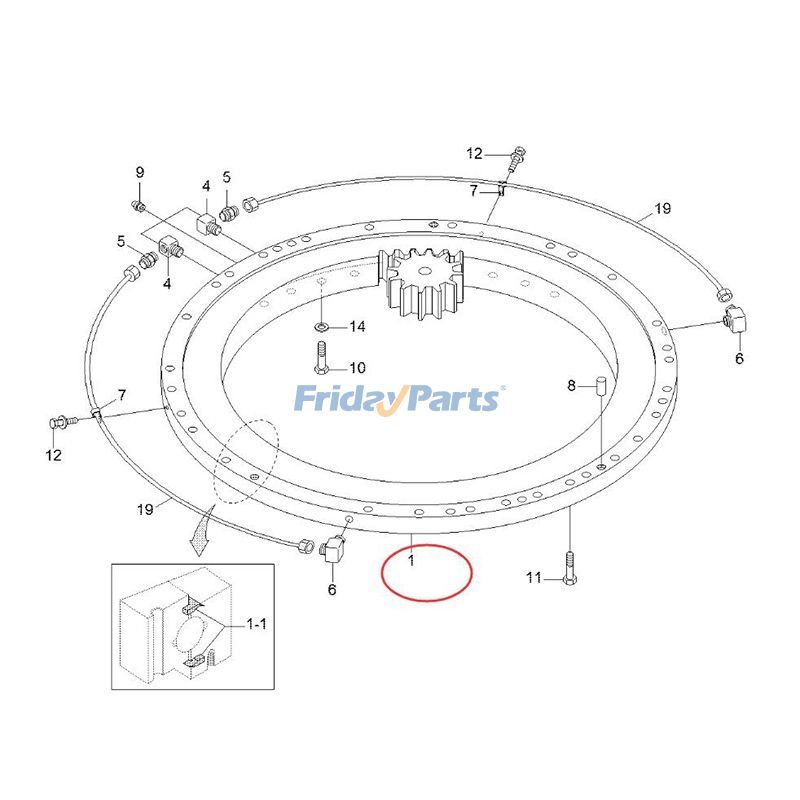 エクスカベーター サークルスイベル
