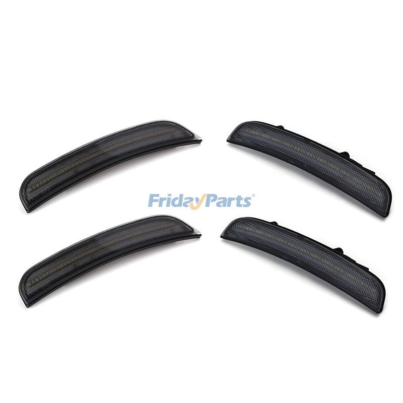 クリアレンズ LED サイドマーカーライト フロント&リア シットカー LED サイドマーカーランプキット 68214404AA 68214405AA 68280725AA 68214127AA ダッジ チャージャー 2015 2016 2017 2018 2019用