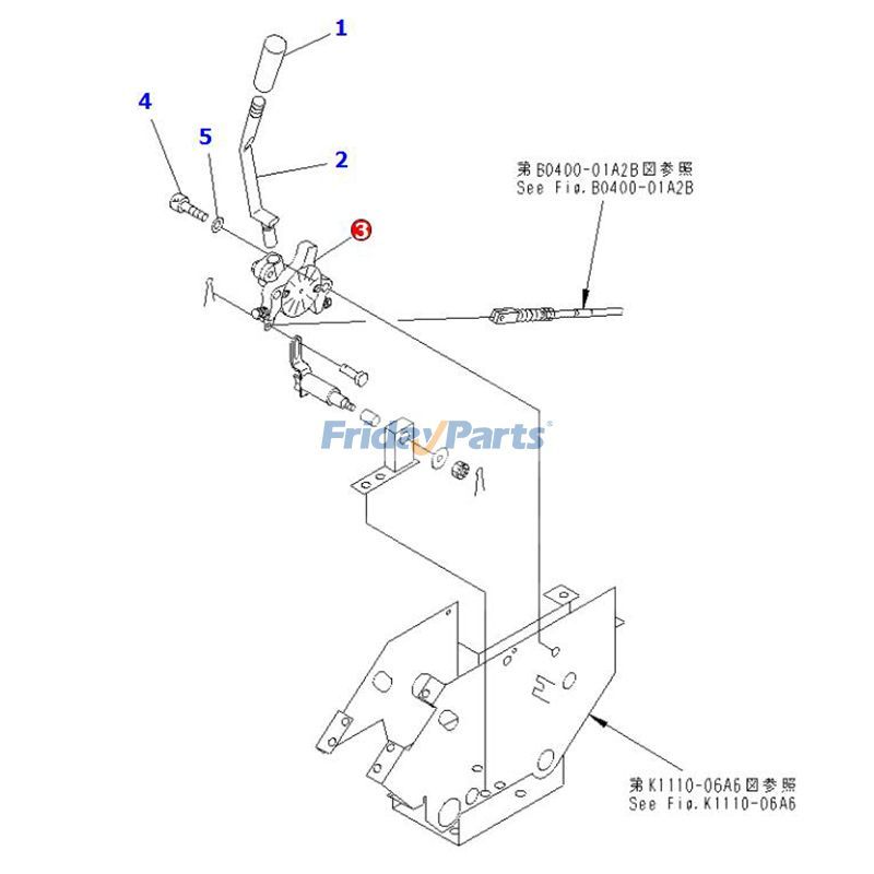  Throttle Hand Clutch Control Lever PC100-6 PC120-6 PC200-6 PC220-6 For KOMATSU