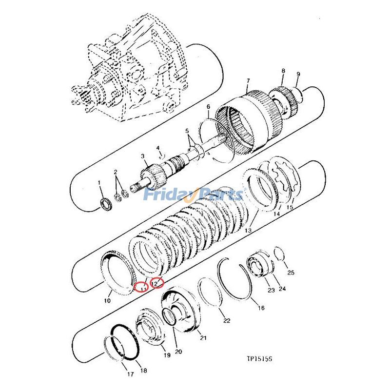 FridayPartsのクラッチディスクキット バックホー
