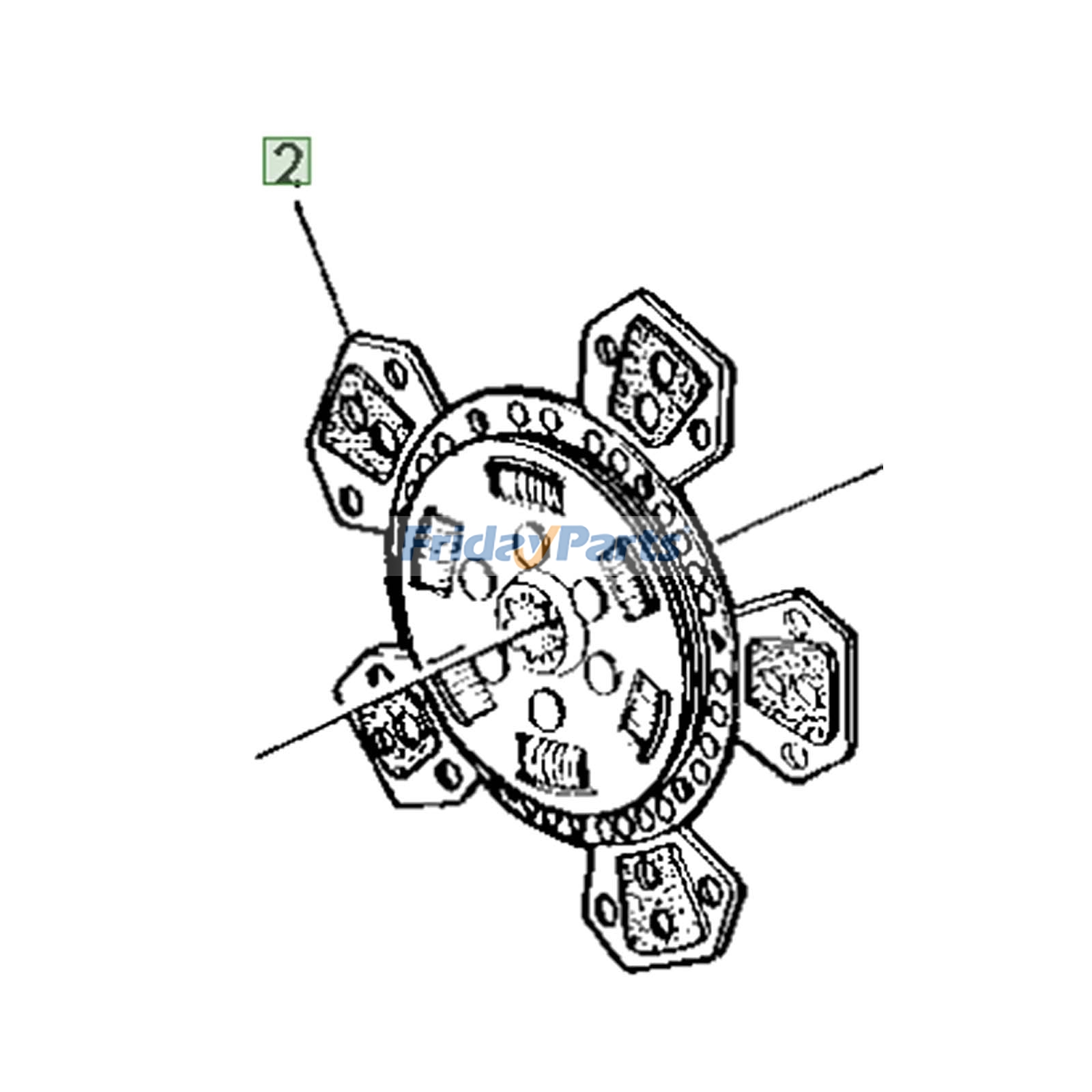 Disco de embrague AL68024 AL63934 para tractor John Deere 1640 2040 2140 2155 2250 2350 2355 2450 2550 2555 2650 2750 2755 2040S 2855N Para JOHN DEERE