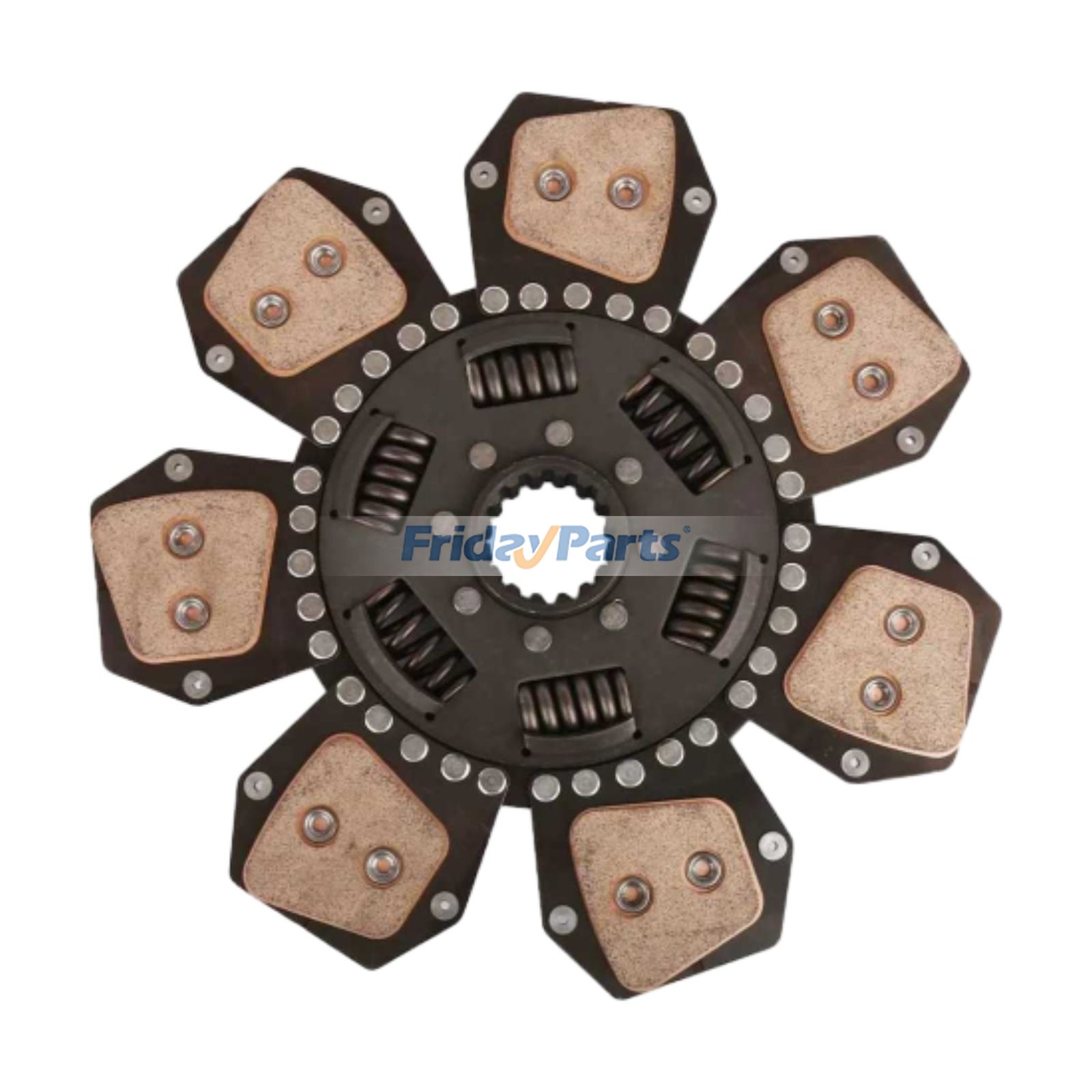 Disco de embrague reforzado de 8 cuchillas, 16 dientes y 310 mm (5144740, 5163937) para tractores Fiat 100-90 8590, New Holland 90-90 DT 100S, CASE, Allis Chalmers y Hesston.