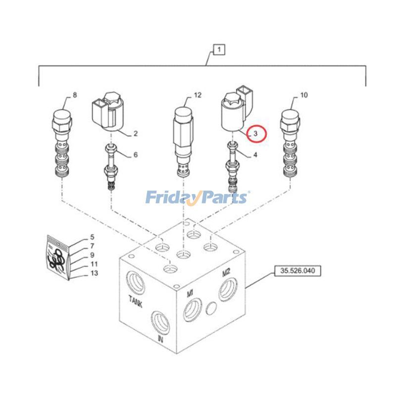Coil New Holland for Loader