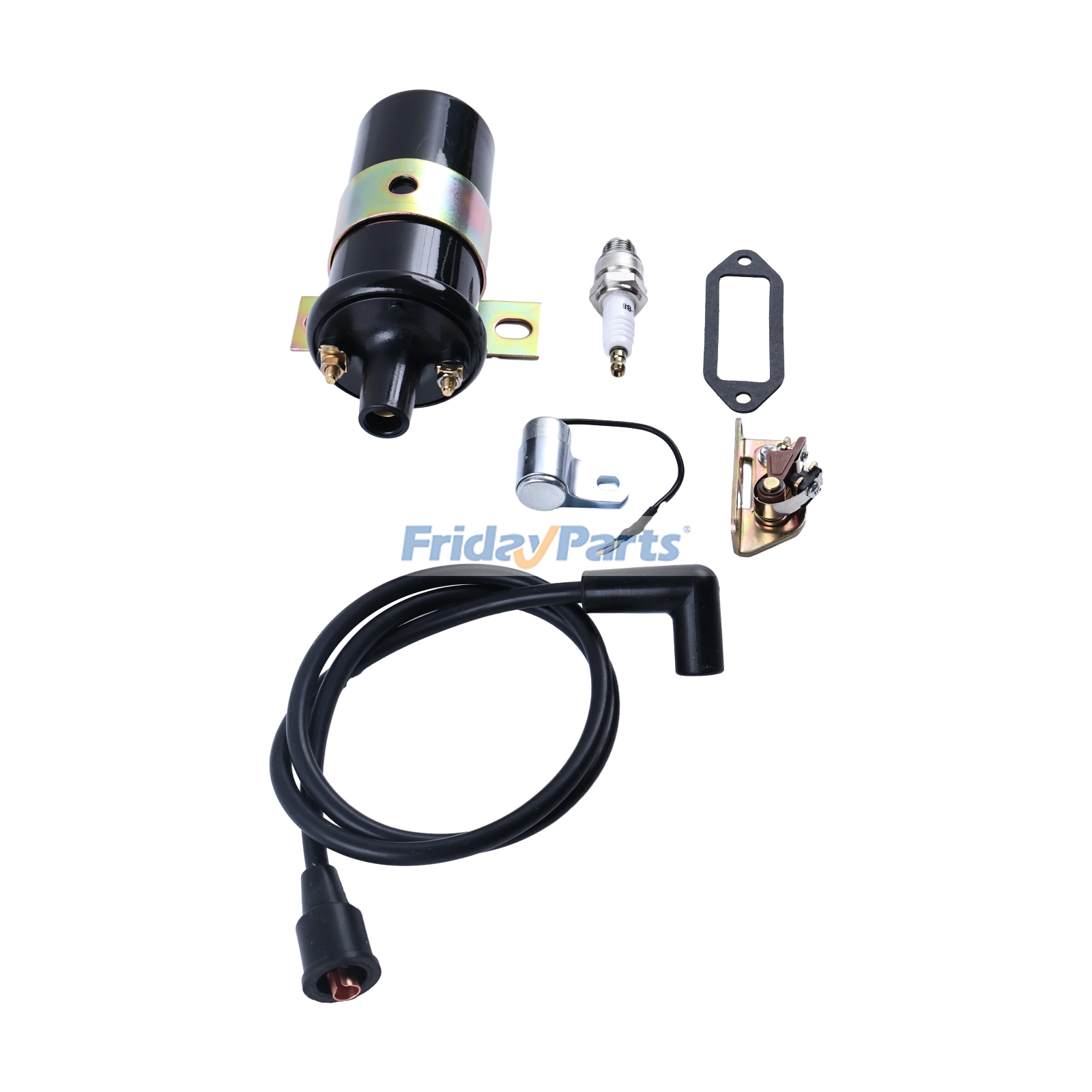 Engine Coil & Points & Condenser & Spark Plug Wire & Cover Gasket