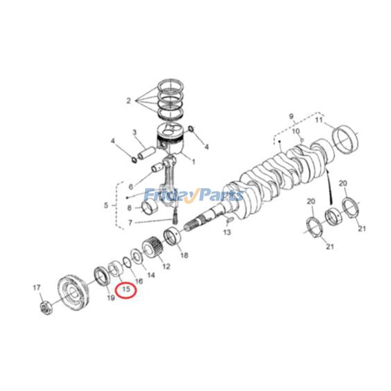  Collar Crankshaft Bushing KH-101 KH-151 For HYUNDAI,For KUBOTA