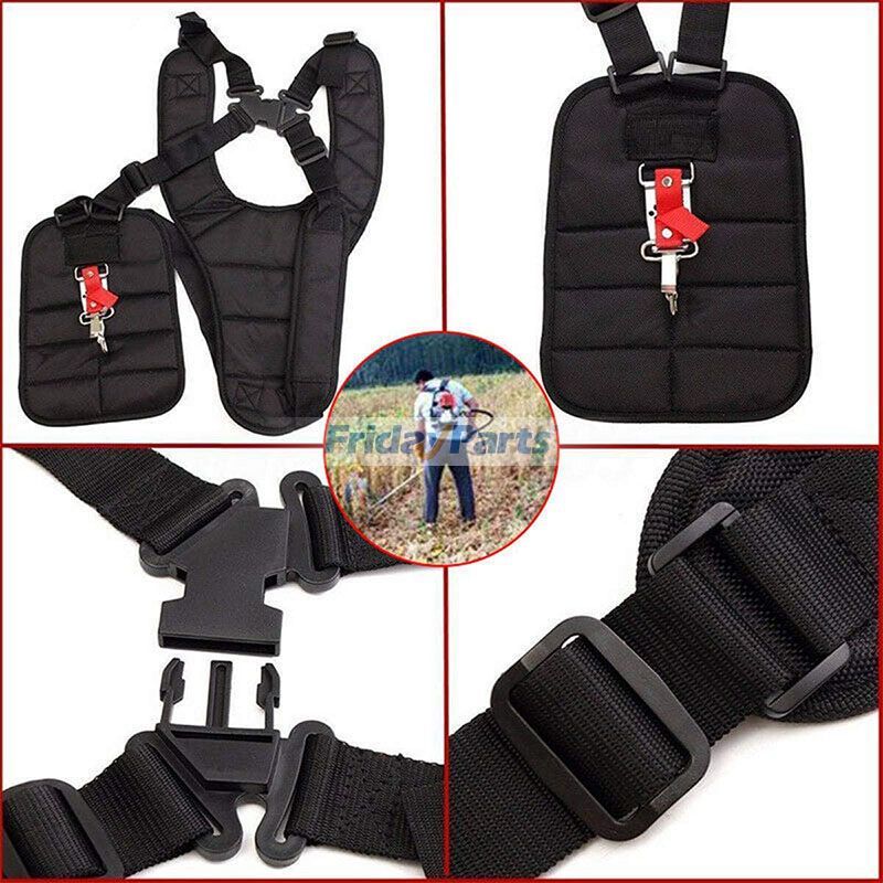 他ブランド用用ダブルショルダートリマーパッド入りベルトハーネスストラップ、ブラシカッター＆トリマー、芝刈り機パーツ、ガーデンツール用