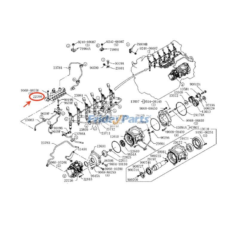 Common Rail Assembly for Engine,Excavator