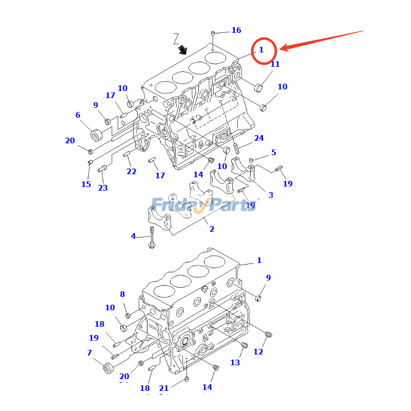 Complete Cylinder Block for Engine,Excavator,Generator,Loader