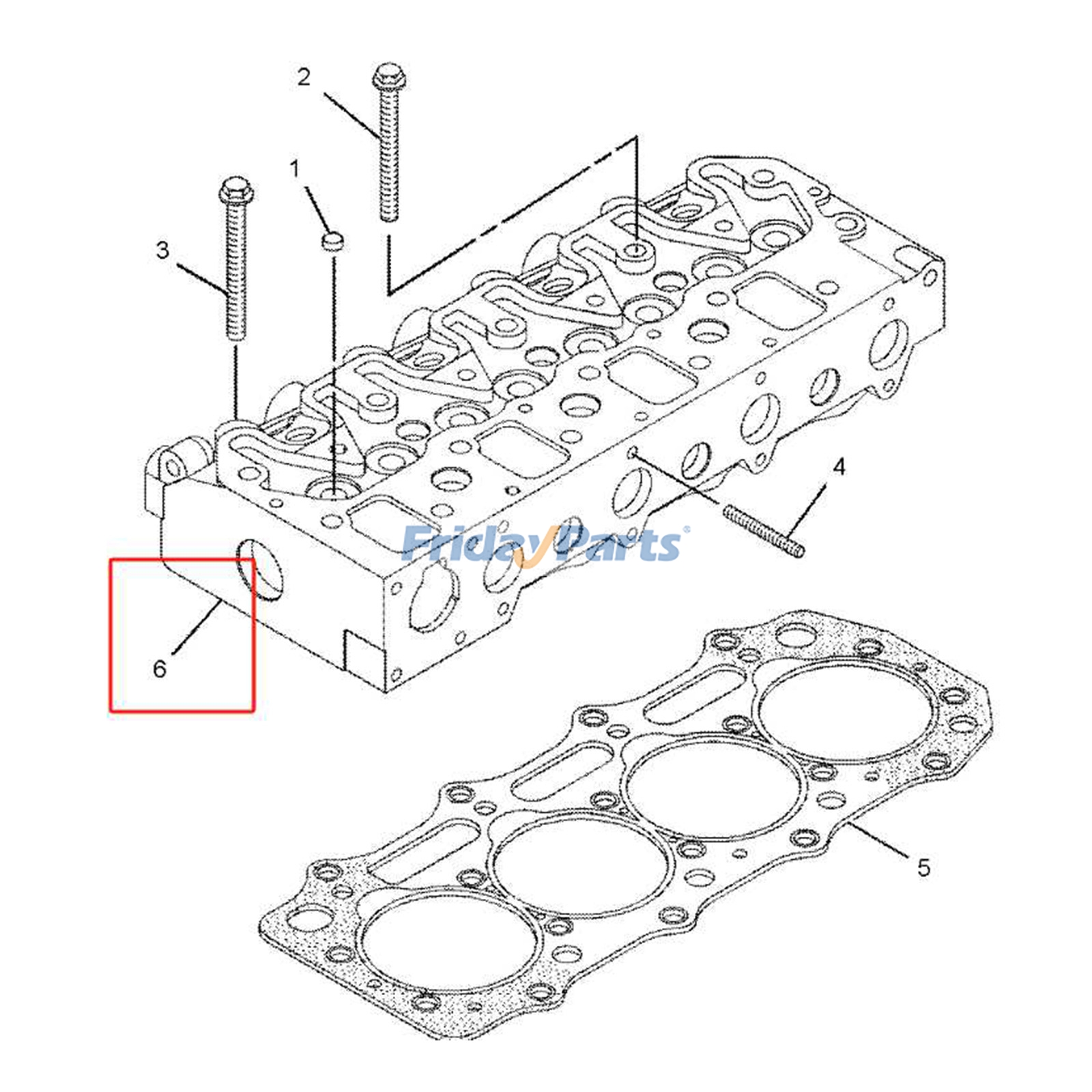 Culata completa 355-7005 para motor Caterpillar CAT C1.6 