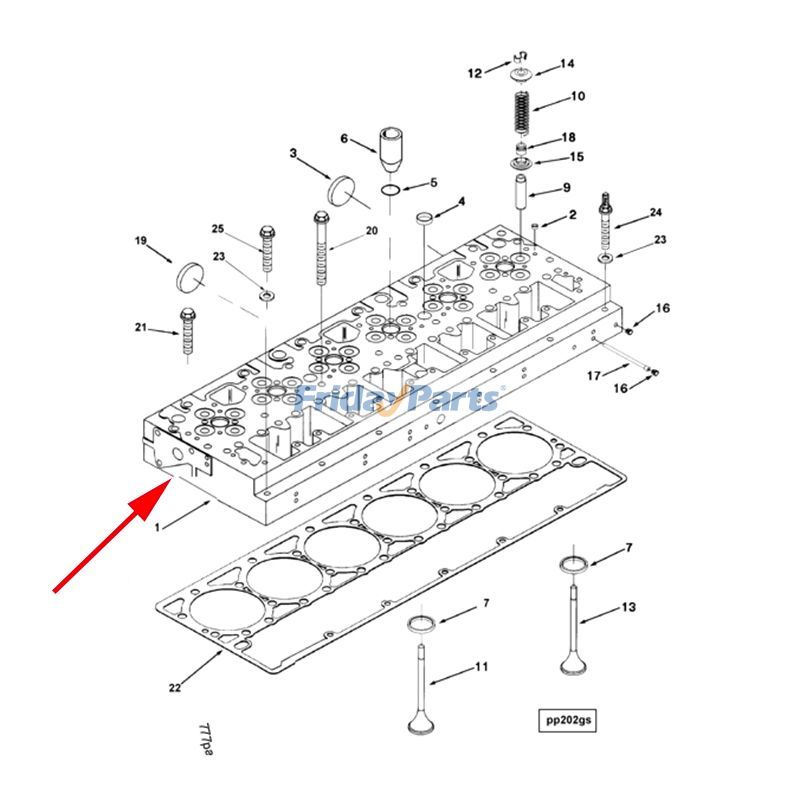 Culata completa 4083406 para motor Cummins ISM M11 QSM11 ISM11 