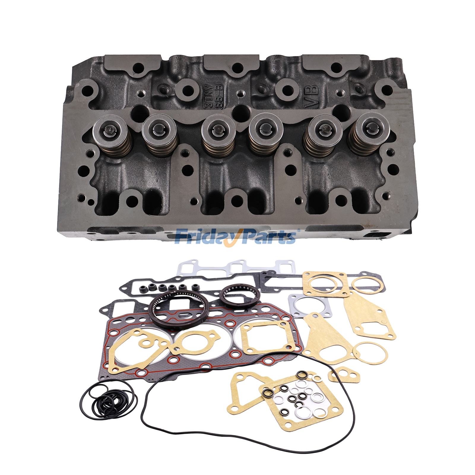 Complete Cylinder Head With Full Gasket Kit for Yanmar Engine 3TNV88 Hitachi Excavator ZAXIS27U-2 ZAXIS35U-2