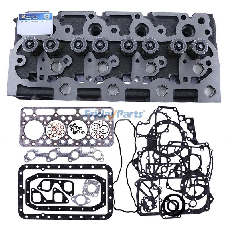 Complete Cylinder Head with Gasket Kit 6655475 for Kubota Engine V1902 Bobcat Excavator 231 331