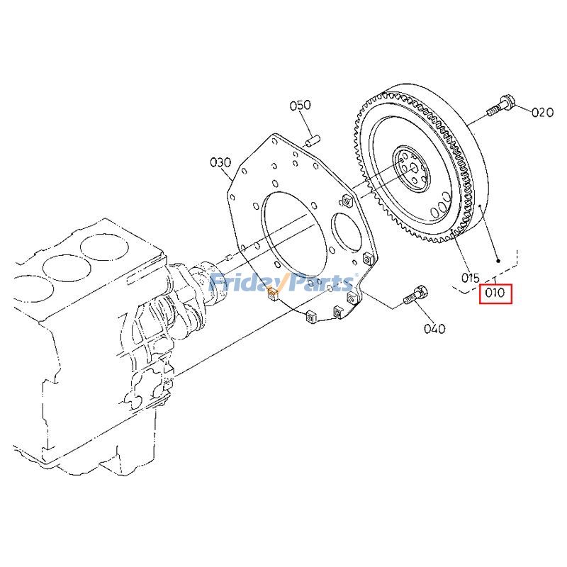 Volant moteur completpour Moteur,Pelle