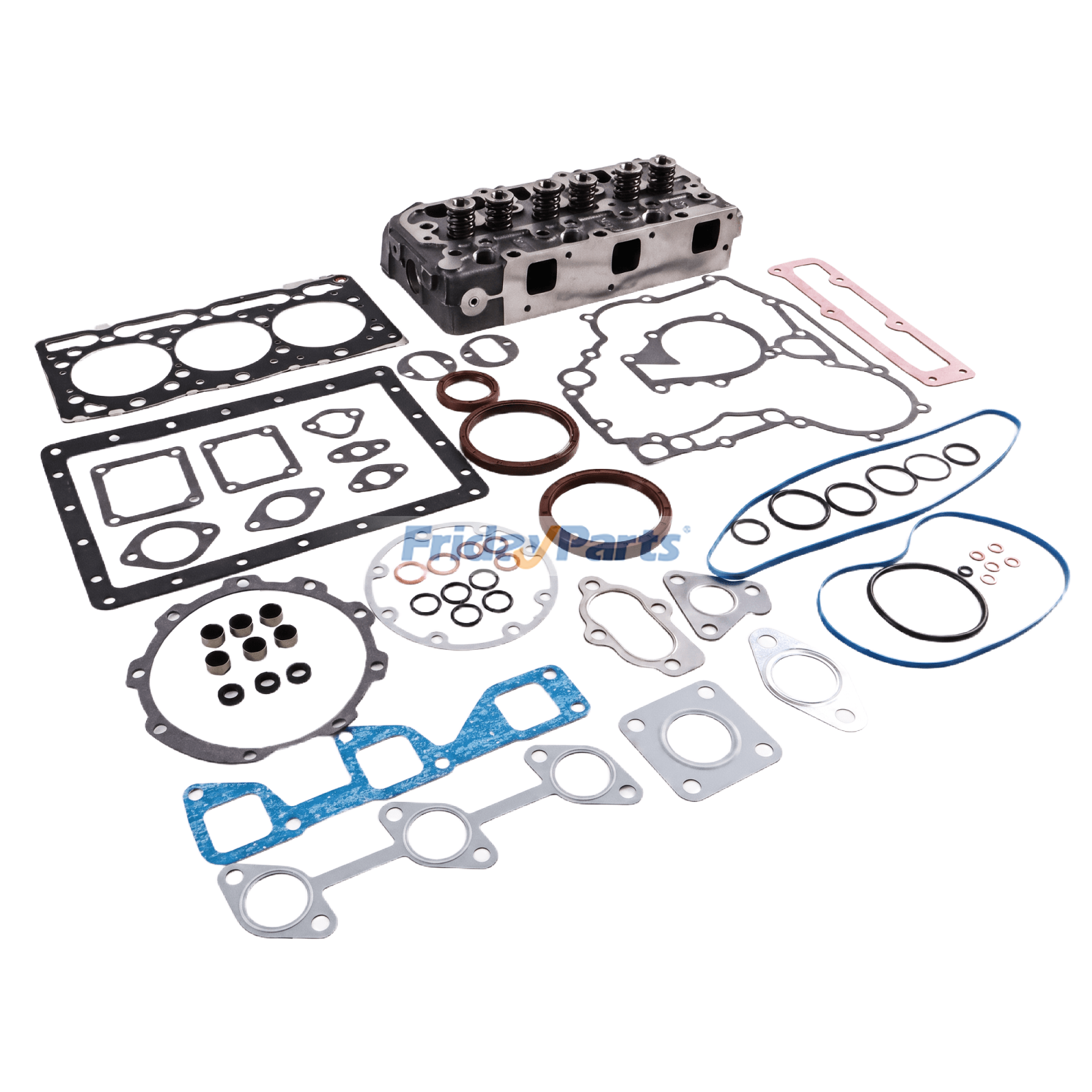 Culasse complète avec kit de joints complet pour moteur Kubota D1105, tracteurs B2100D, B2400HSE, B2620HSD et B7500D.