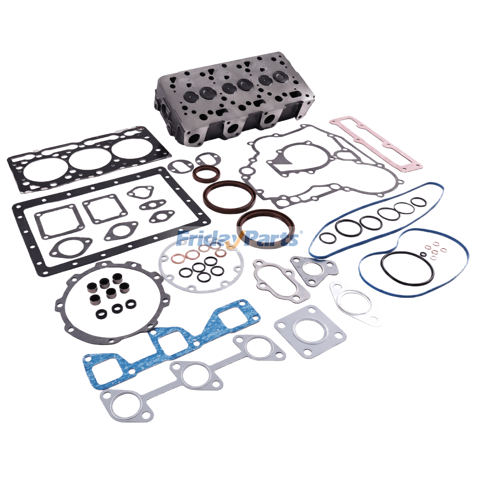 Culasse complète avec kit de joints complet pour moteur Kubota D1105, tracteurs B2100D, B2400HSE, B2620HSD et B7500D.