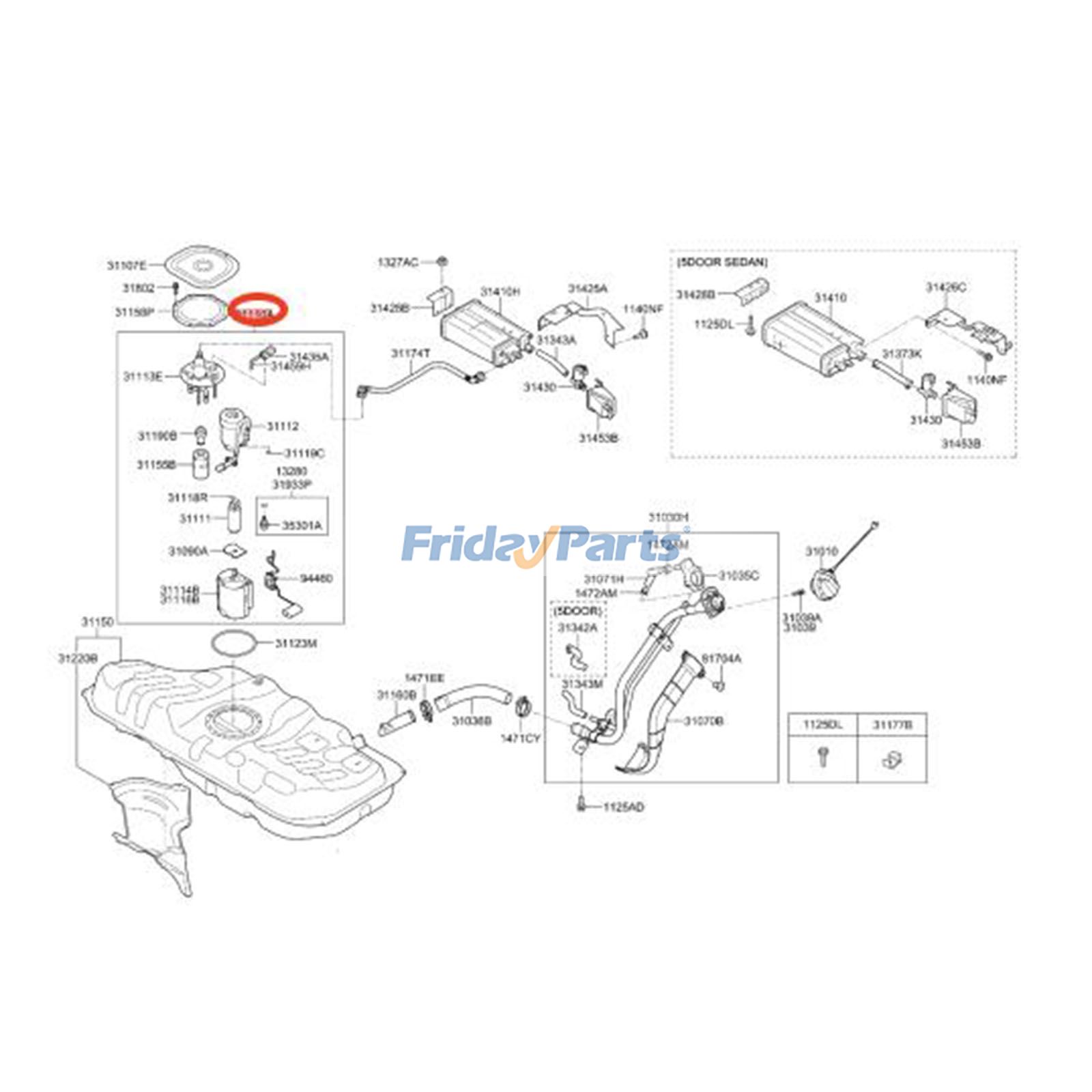 Bomba de combustible completa 31110-2V500 para Hyundai Elantra GT Veloster Kia Forte Koup 2011-2017 Para HYUNDAI,Para Kia
