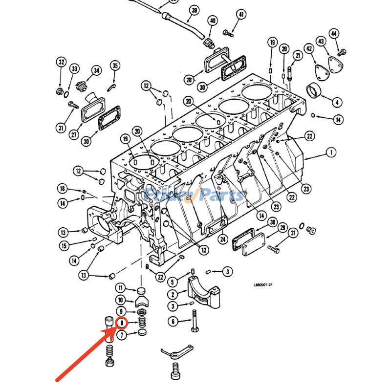 Mola de compressão 3014756 para trator CASE 9180 9150 9170 Steiger para Trator