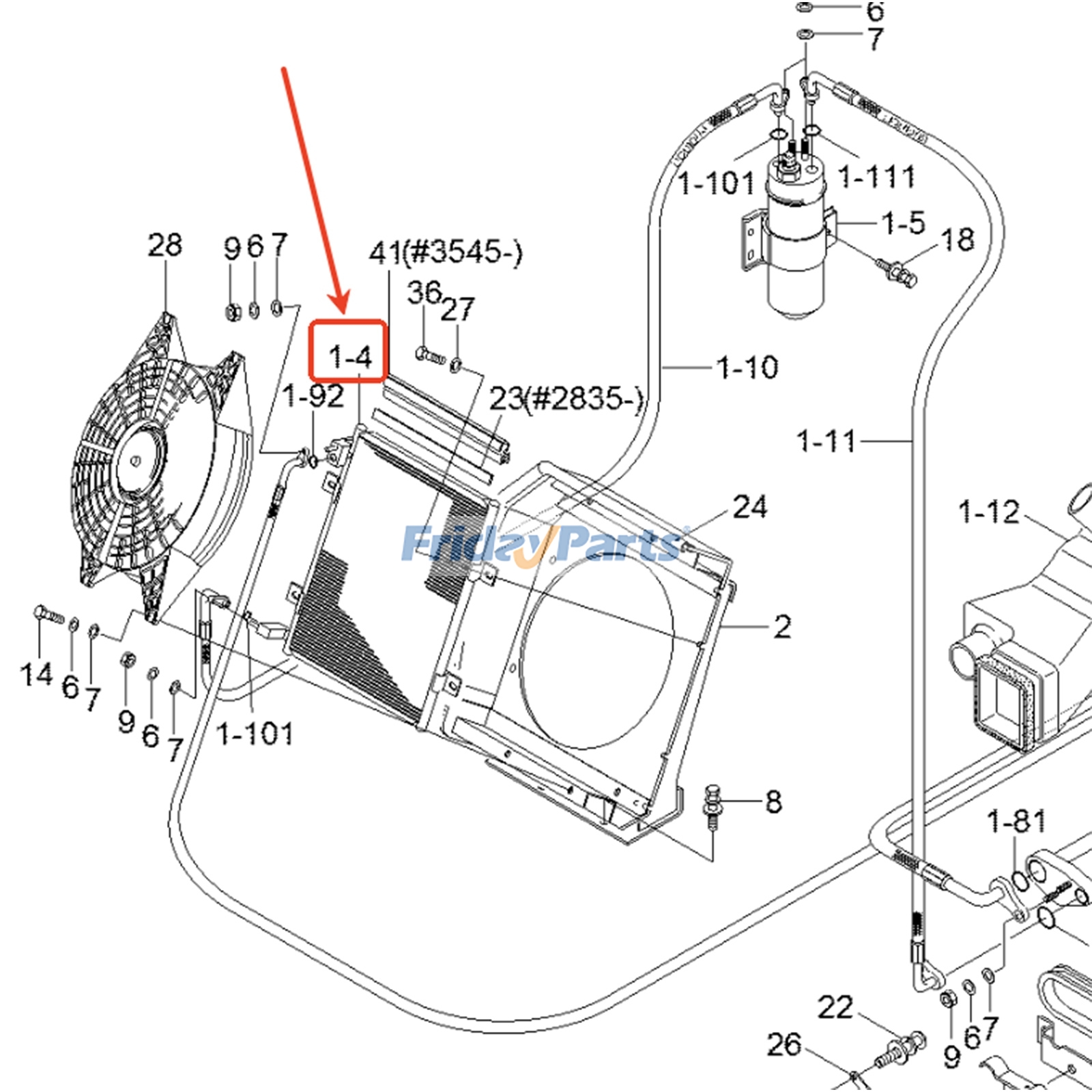 Condenser  for Excavator