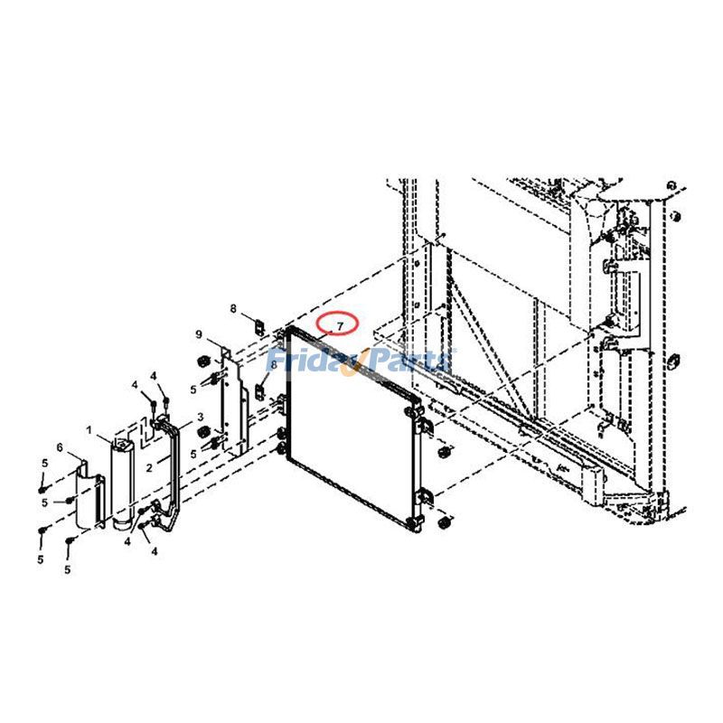 FridayParts A/C Condenser Core 6068 6090
