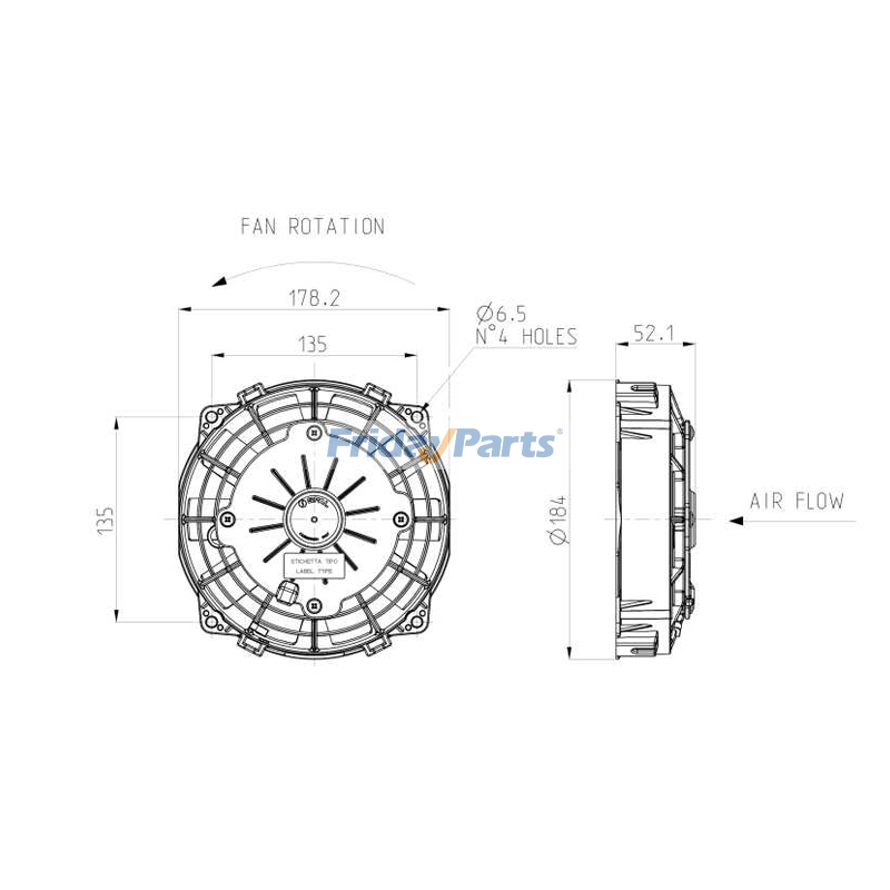 Ventilateur de condenseurpour Compacteur,Pelle,Générateur
