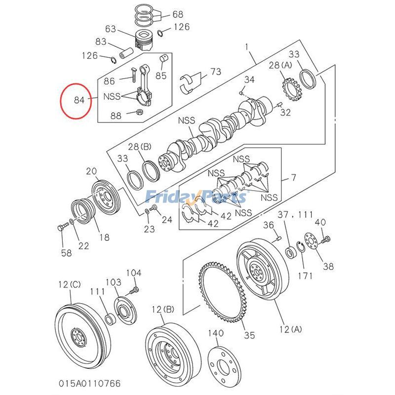 Connecting Rod Hitachi EX330 EX350 for Excavator