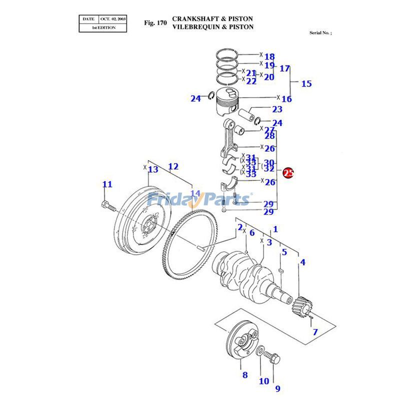 Bielle Komatsupour Moteur