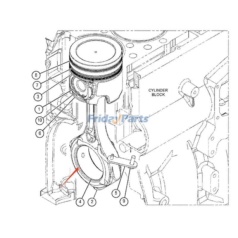 Biela 490-8380 para motor Caterpillar CAT C9.3 